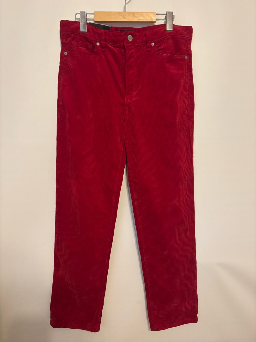 Banana Republic Red Corduroy Straight-Leg Pants